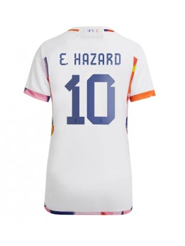 Belgien Eden Hazard #10 Auswärtstrikot für Frauen WM 2022 Kurzarm